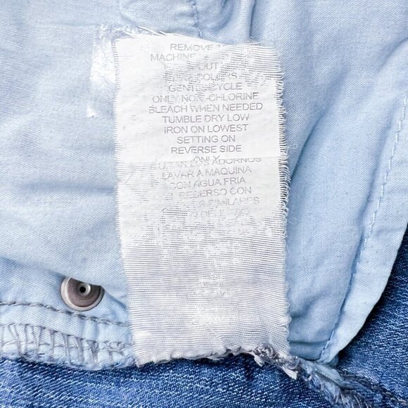 Rewind Bermuda Denim Shorts | Medium Blue Wash | Distressed | Size 5 | Y2K - Picture 15 of 15